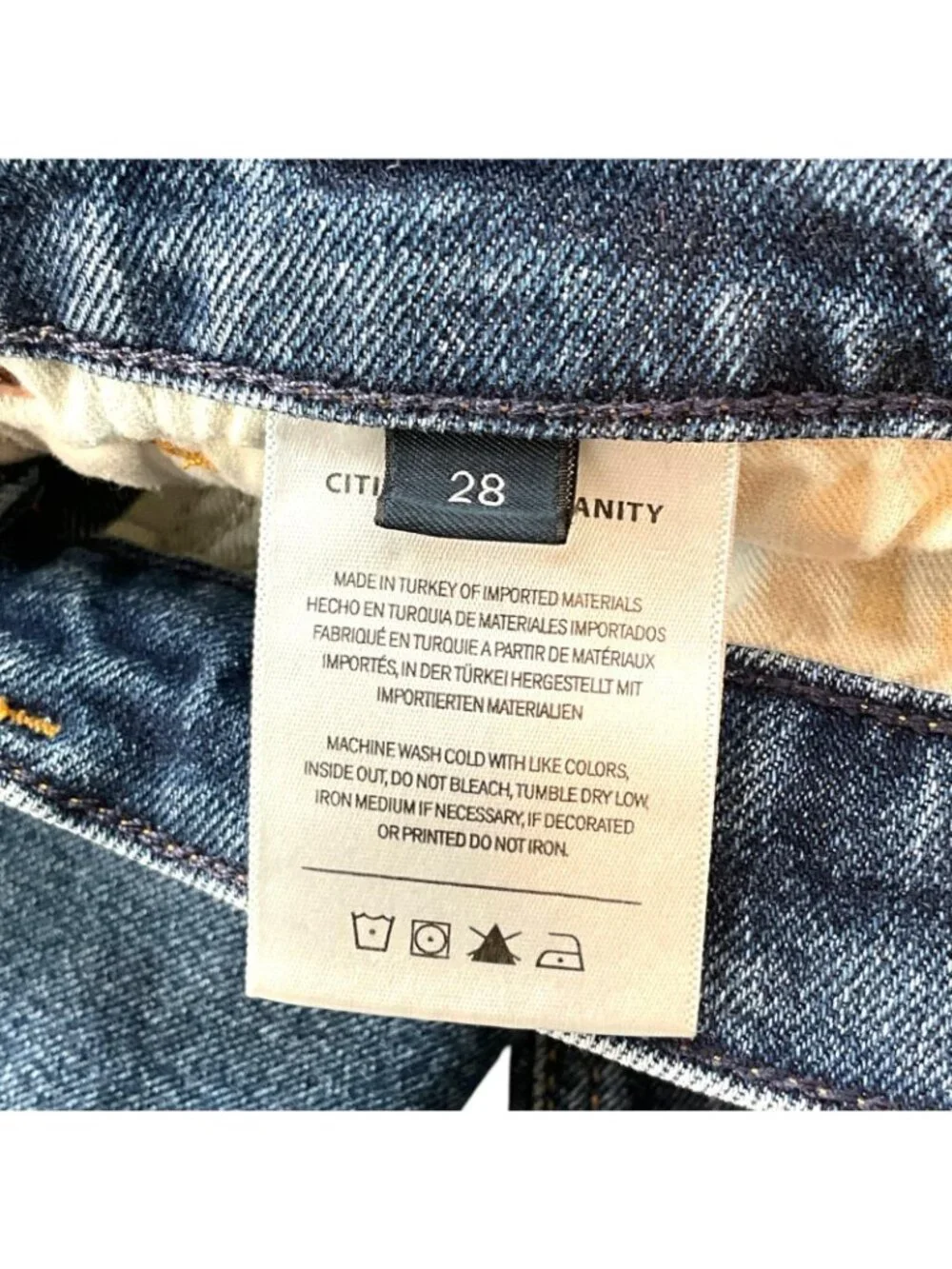 Citizens Of Humanity Jolene Jeans Womens 28 Blue High Rise Straight Denim